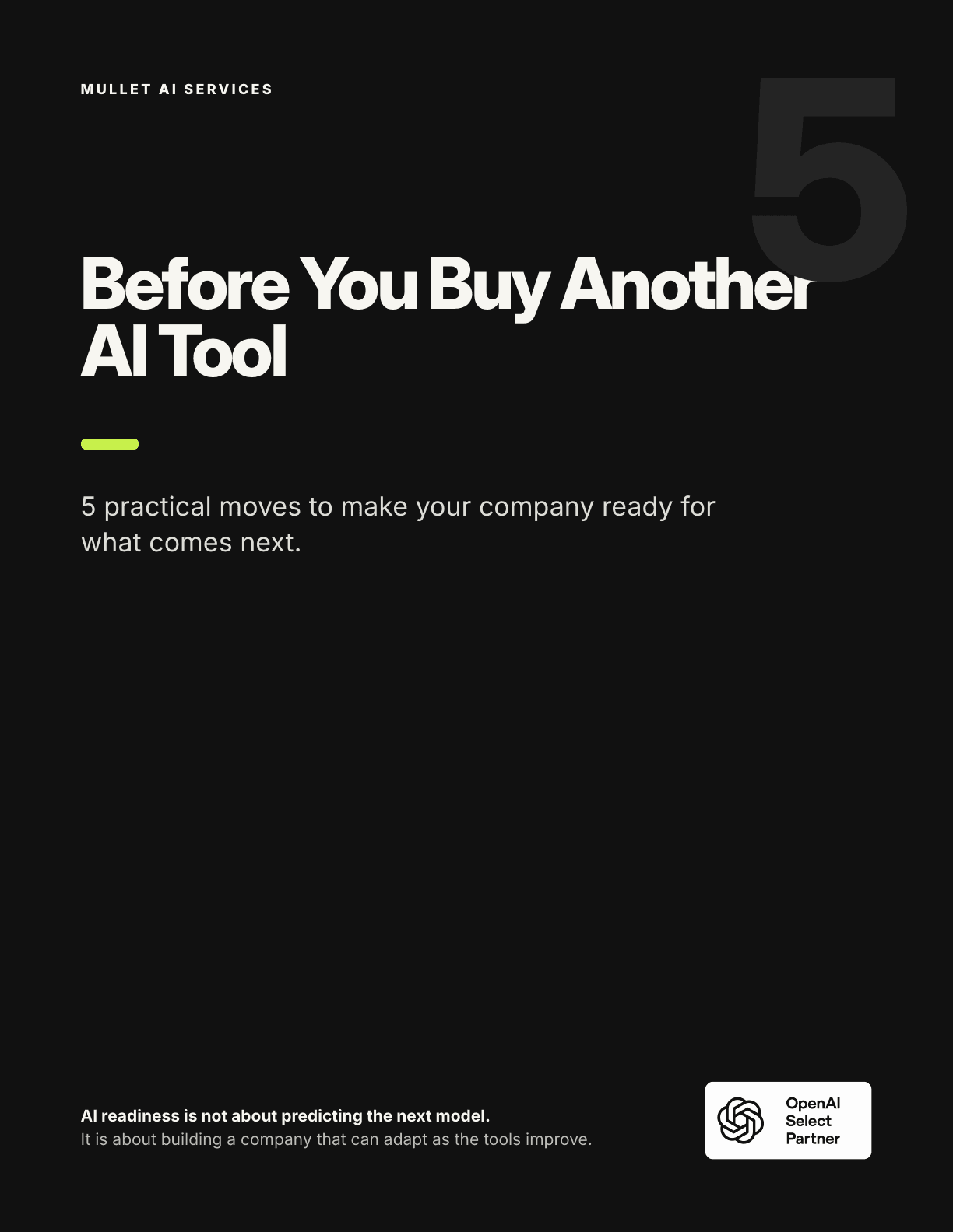 Cover of the Mullet AI Readiness Guide
